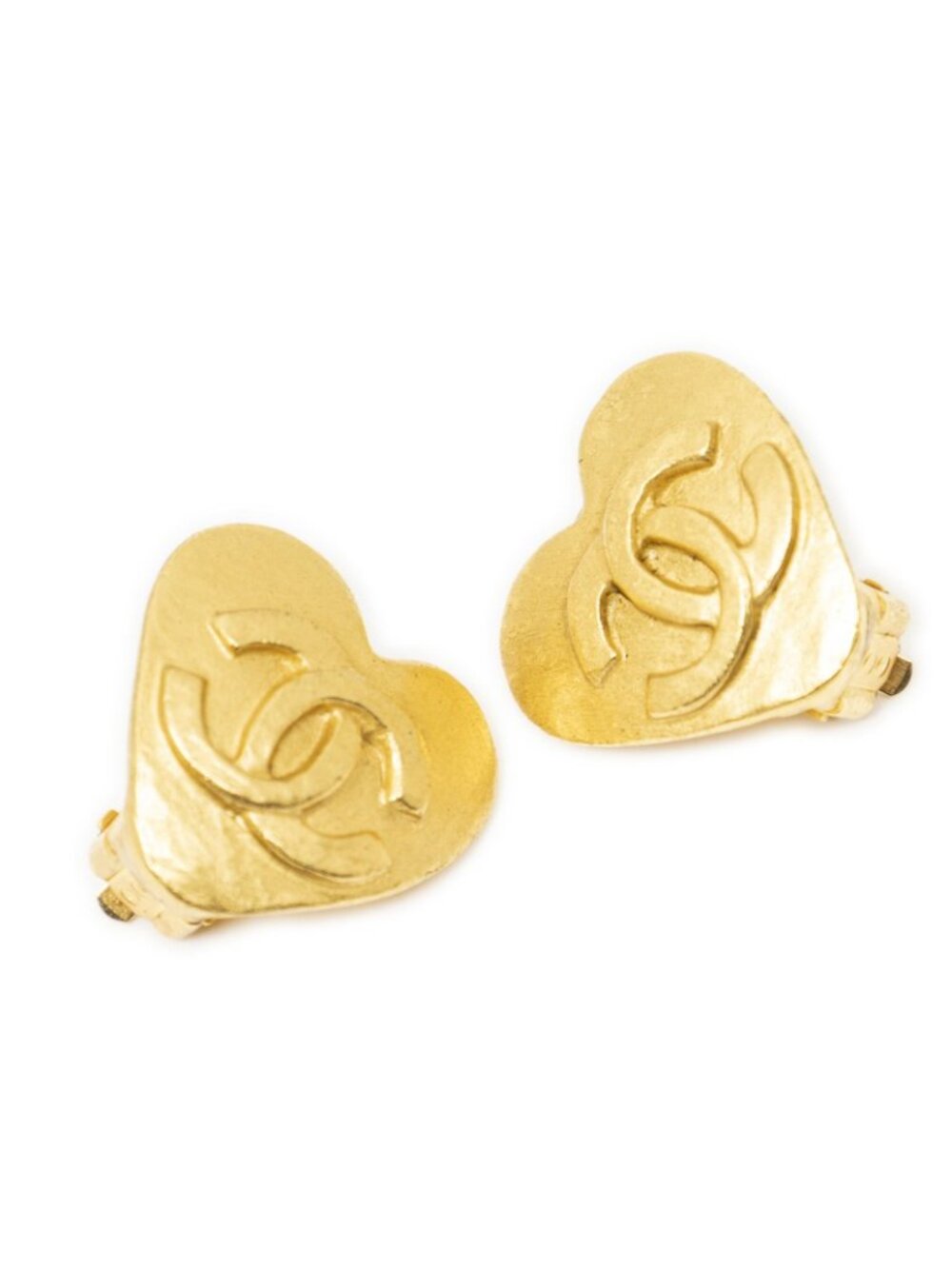 Chanel CC Logo Heart Clip Type Necklace Gold Plated - Picture 4 of 6